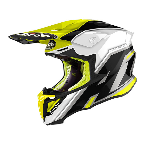 Motocross Helmet Airoh Twist 2.0 Shaken Bright Yellow - EuroBikes