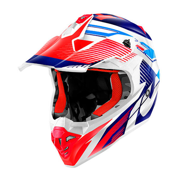 Red white and blue dirt bike clearance helmet