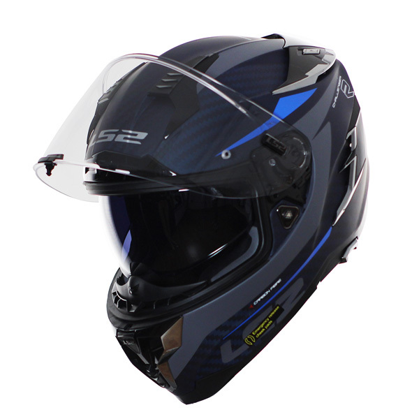S Motorcycle helmets LS2 FF327 CHALLENGER CT2 DRONE MATT BLUE Black/Blue
