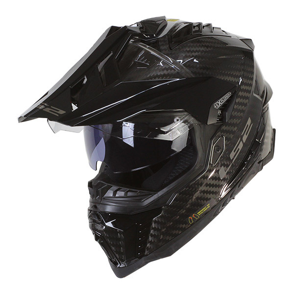 Trail Helmet LS2 MX701 Explorer Carbon Solid Glossy Titanium - EuroBikes
