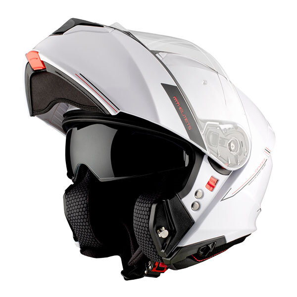 MT Helmets Casco Modular Atom SV Solid Blanco