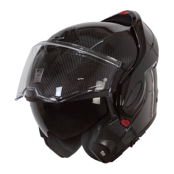 Scorpion Exo-Tech Evo Carbon Solid Modular Helmet Black Gloss