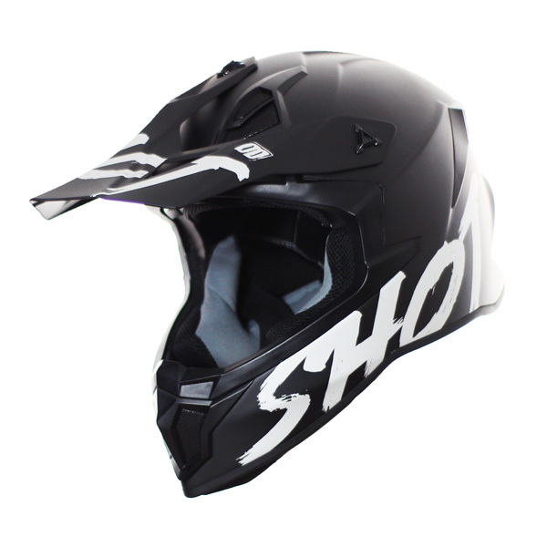 matte black motocross helmet