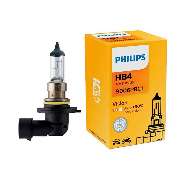 Philips HB4 Vision 51W Halogen Lamp - EuroBikes