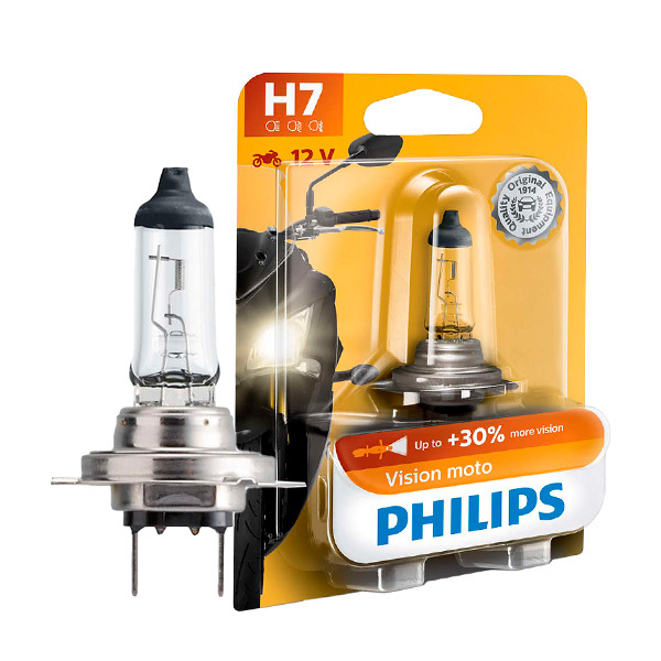 Bulb Philips H7 Vision Motorcycle 12V 55W - EuroBikes