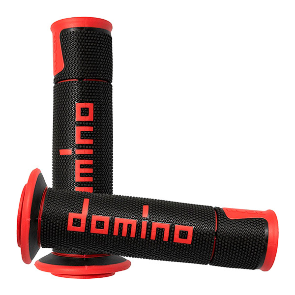 Domino A450 Racing Grips Black Red - EuroBikes
